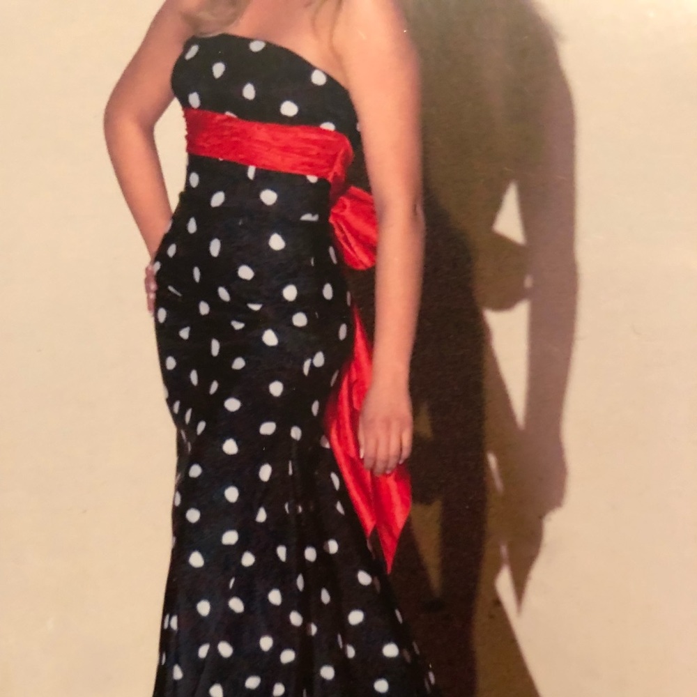 Jovani Polka Dot Gown
